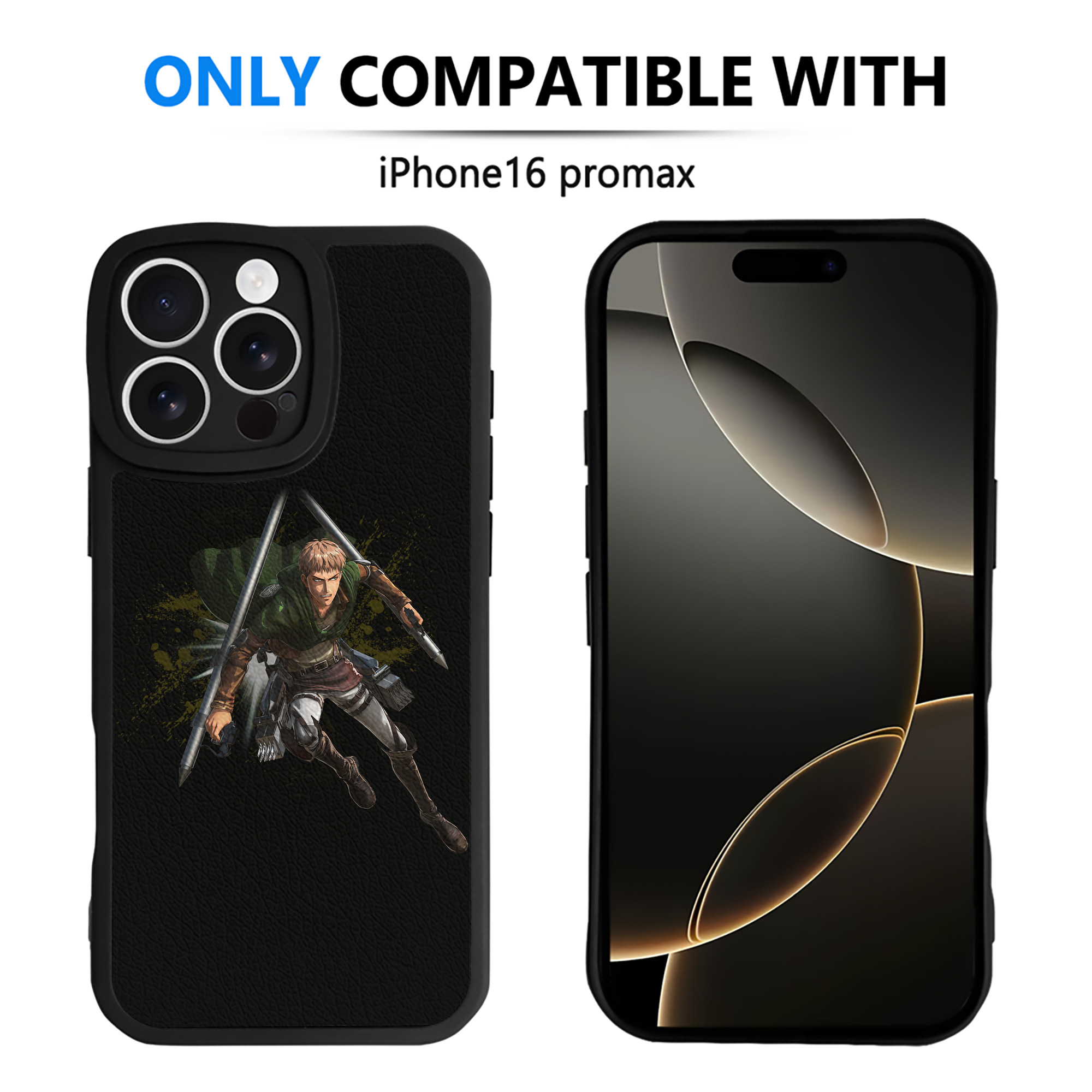 （画像用） 進撃の巨人 ジャン・キルシュタイン Attack on Titan Jean Kirstein 【iPhone 16シリーズ対応】シリコンスマホケース（レザー調） 材質：シリコン
